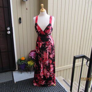 #461  WOMAN'S LONG FLORAL SUMMER DRESS BY S.SMART  (SIZE 16)